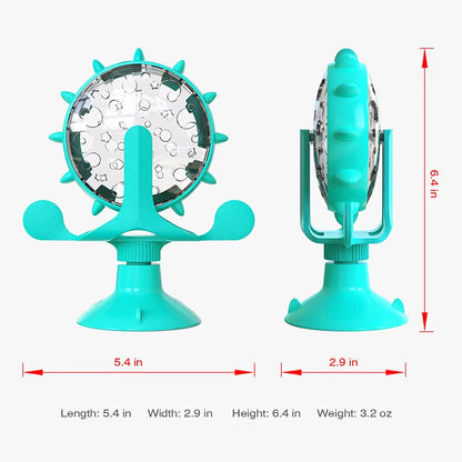 Dog Toys Cat Feeding Interactive Wheel Toys Pet Leaking Food Training Ball Slow Dog Cat Feeder Funny Dog Wheel Interactive Toy